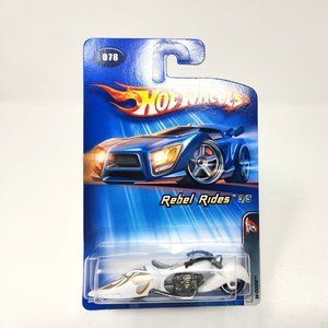 2005 Hot Wheels #78 Rebel Rides 3/5 W-OOZIE White Variant w/Black MC3Sp (gz)